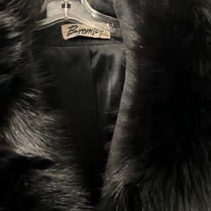 Bromley fur trimmed 100% wool ladies winter coat